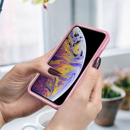 For iPhone XS Max TPU + PC Shockproof Protective Case(Pink) - More iPhone Cases by buy2fix | Online Shopping UK | buy2fix