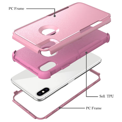 For iPhone XS Max TPU + PC Shockproof Protective Case(Pink) - More iPhone Cases by buy2fix | Online Shopping UK | buy2fix