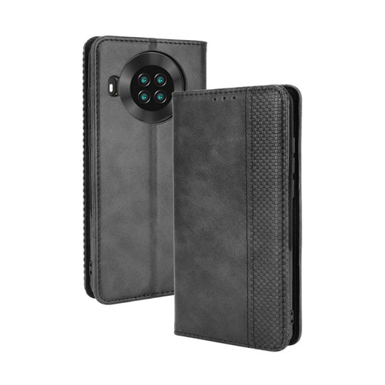 For Cubot Note 20 / Note 20 Pro Magnetic Buckle Retro Texture Horizontal Flip Leather Case with Holder & Card Slots & Photo Frame(Black)