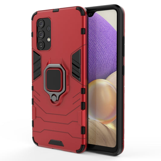 For Samsung Galaxy A32 4G PC + TPU Shockproof Protective Case with Magnetic Ring Holder(Red) - Galaxy Phone Cases by buy2fix | Online Shopping UK | buy2fix