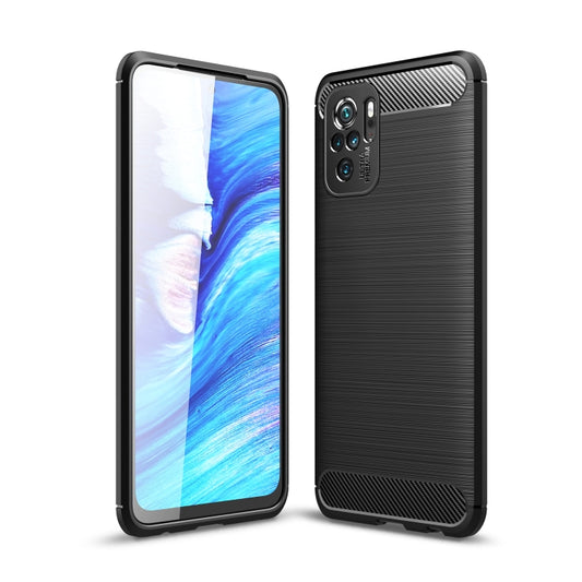 For Xiaomi Redmi Note 10 4G / Note 10S Brushed Texture Carbon Fiber TPU Case(Black) - Xiaomi Cases by buy2fix | Online Shopping UK | buy2fix