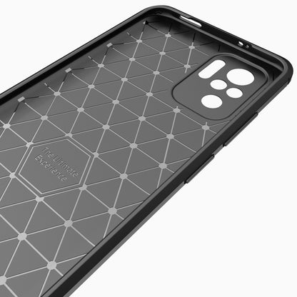 For Xiaomi Redmi Note 10 4G / Note 10S Brushed Texture Carbon Fiber TPU Case(Black) - Xiaomi Cases by buy2fix | Online Shopping UK | buy2fix