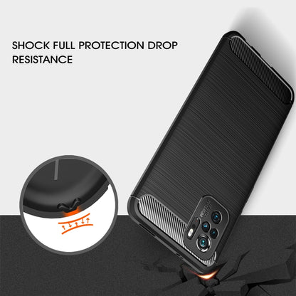 For Xiaomi Redmi Note 10 4G / Note 10S Brushed Texture Carbon Fiber TPU Case(Black) - Xiaomi Cases by buy2fix | Online Shopping UK | buy2fix