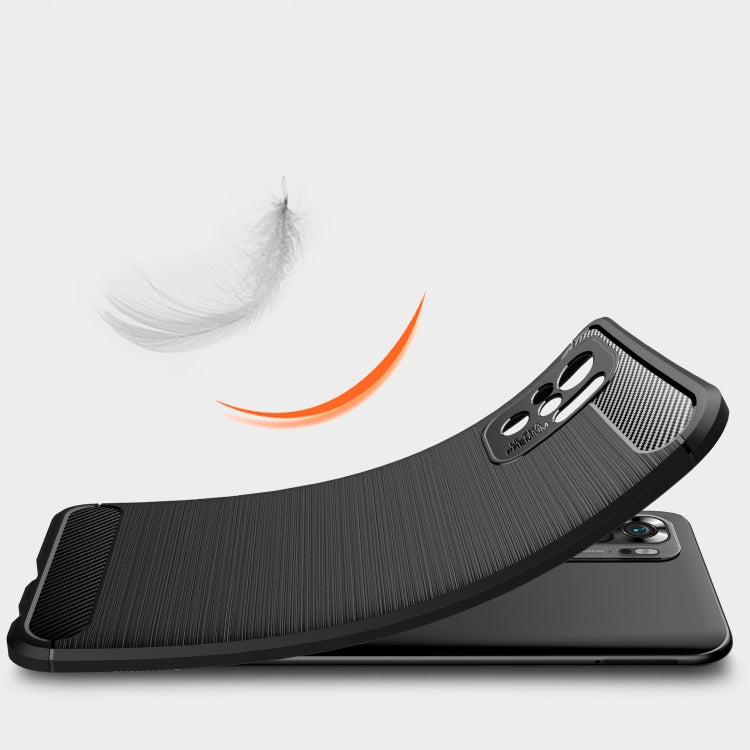 For Xiaomi Redmi Note 10 4G / Note 10S Brushed Texture Carbon Fiber TPU Case(Black) - Xiaomi Cases by buy2fix | Online Shopping UK | buy2fix