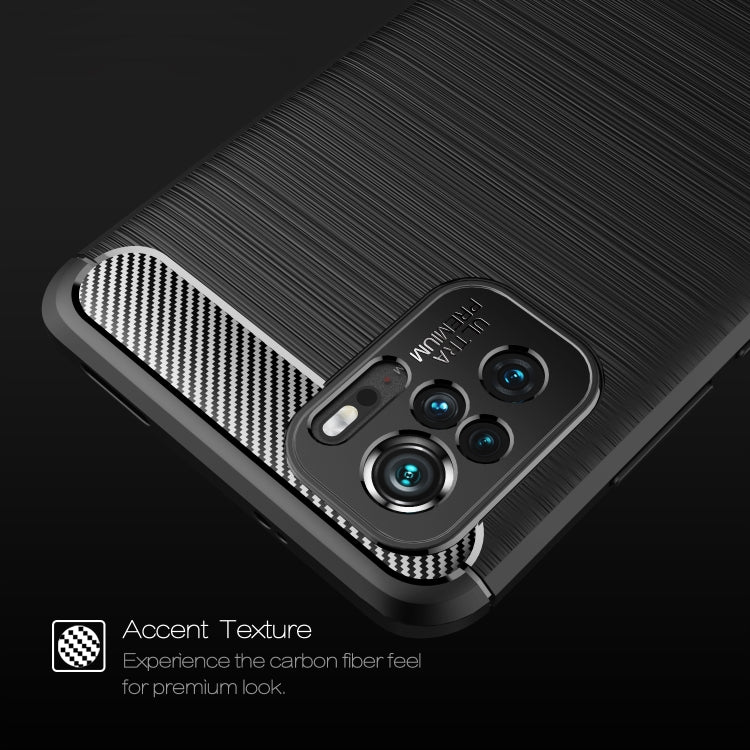 For Xiaomi Redmi Note 10 4G / Note 10S Brushed Texture Carbon Fiber TPU Case(Black) - Xiaomi Cases by buy2fix | Online Shopping UK | buy2fix