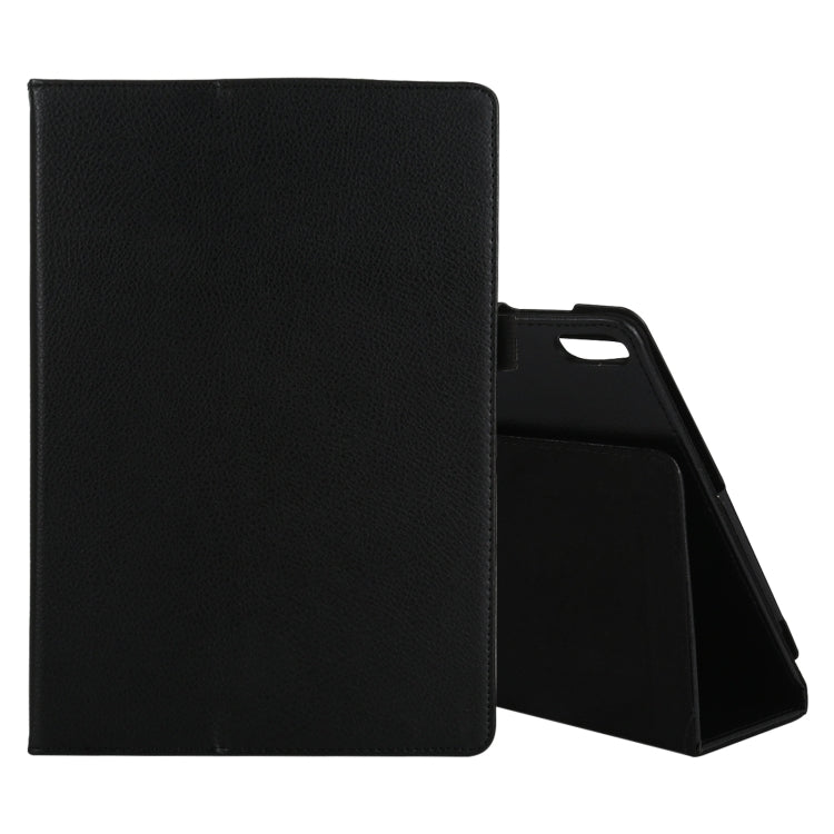 For Lenovo Tab 4 10 Plus (TB-X704) / Tab 4 10 (TB-X304) Litchi Texture Solid Color Horizontal Flip Leather Case with Holder & Pen Slot(Black) - Lenovo by buy2fix | Online Shopping UK | buy2fix