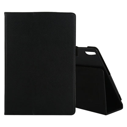For Lenovo Tab 4 10 Plus (TB-X704) / Tab 4 10 (TB-X304) Litchi Texture Solid Color Horizontal Flip Leather Case with Holder & Pen Slot(Black) - Lenovo by buy2fix | Online Shopping UK | buy2fix