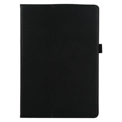 For Lenovo Tab 4 10 Plus (TB-X704) / Tab 4 10 (TB-X304) Litchi Texture Solid Color Horizontal Flip Leather Case with Holder & Pen Slot(Black) - Lenovo by buy2fix | Online Shopping UK | buy2fix