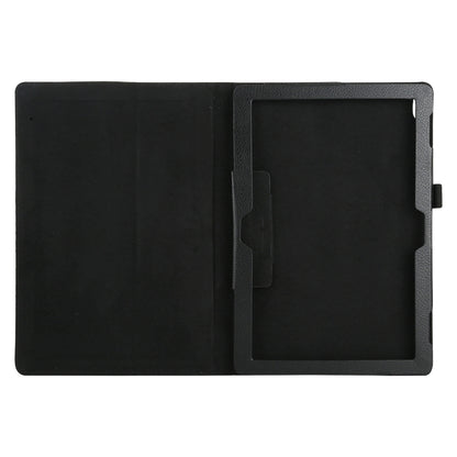 For Lenovo Tab 4 10 Plus (TB-X704) / Tab 4 10 (TB-X304) Litchi Texture Solid Color Horizontal Flip Leather Case with Holder & Pen Slot(Black) - Lenovo by buy2fix | Online Shopping UK | buy2fix