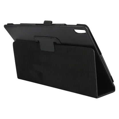 For Lenovo Tab 4 10 Plus (TB-X704) / Tab 4 10 (TB-X304) Litchi Texture Solid Color Horizontal Flip Leather Case with Holder & Pen Slot(Black) - Lenovo by buy2fix | Online Shopping UK | buy2fix