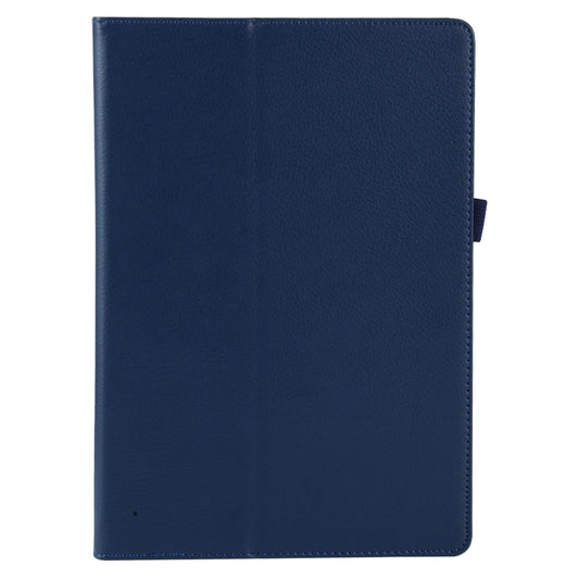 For Lenovo Tab 4 10 Plus (TB-X704) / Tab 4 10 (TB-X304) Litchi Texture Solid Color Horizontal Flip Leather Case with Holder & Pen Slot(Dark Blue) - Lenovo by buy2fix | Online Shopping UK | buy2fix