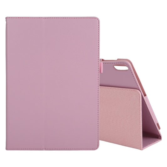 For Lenovo Tab 4 10 Plus (TB-X704) / Tab 4 10 (TB-X304) Litchi Texture Solid Color Horizontal Flip Leather Case with Holder & Pen Slot(Pink) - Lenovo by buy2fix | Online Shopping UK | buy2fix