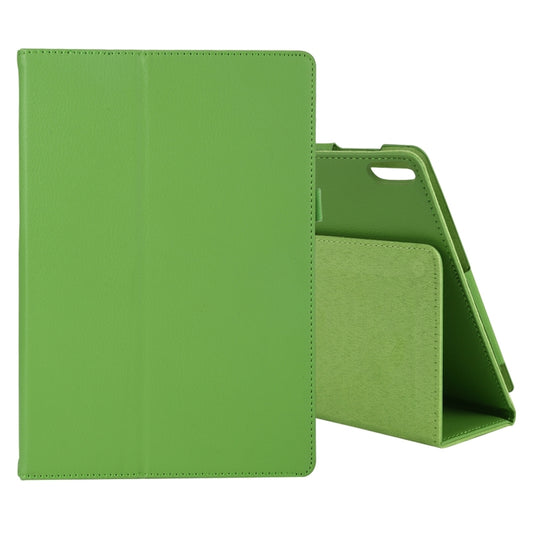 For Lenovo Tab 4 10 Plus (TB-X704) / Tab 4 10 (TB-X304) Litchi Texture Solid Color Horizontal Flip Leather Case with Holder & Pen Slot(Green) - Lenovo by buy2fix | Online Shopping UK | buy2fix