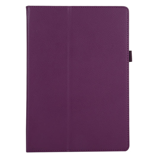 For Lenovo Tab 4 10 Plus (TB-X704) / Tab 4 10 (TB-X304) Litchi Texture Solid Color Horizontal Flip Leather Case with Holder & Pen Slot(Purple) - Lenovo by buy2fix | Online Shopping UK | buy2fix