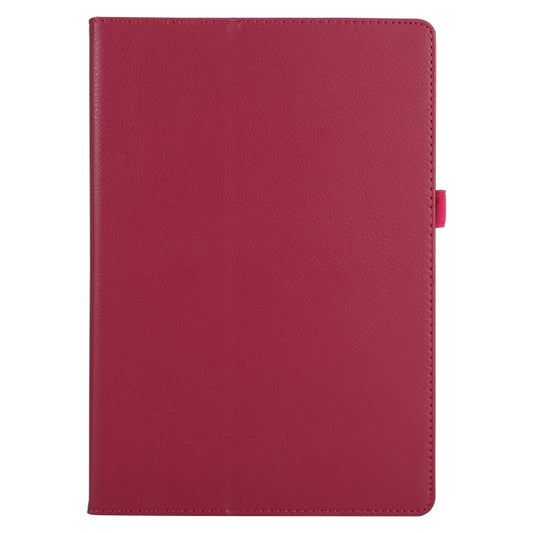 For Lenovo Tab 4 10 Plus (TB-X704) / Tab 4 10 (TB-X304) Litchi Texture Solid Color Horizontal Flip Leather Case with Holder & Pen Slot(Rose Red) - Lenovo by buy2fix | Online Shopping UK | buy2fix