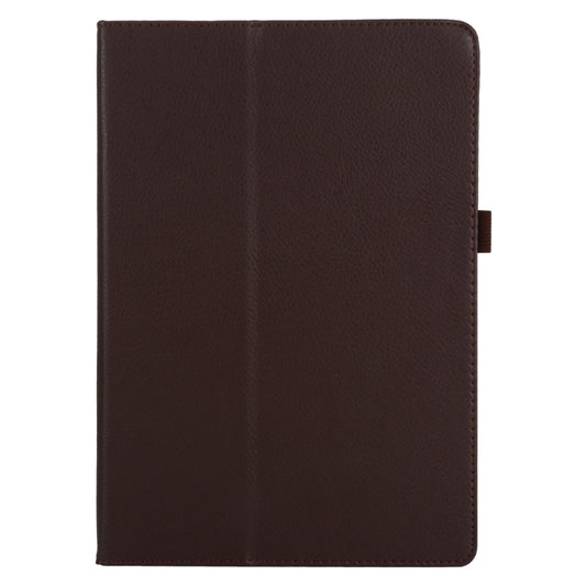 For Lenovo Tab 4 10 Plus (TB-X704) / Tab 4 10 (TB-X304) Litchi Texture Solid Color Horizontal Flip Leather Case with Holder & Pen Slot(Brown) - Lenovo by buy2fix | Online Shopping UK | buy2fix