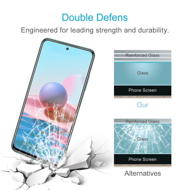 For Xiaomi Redmi Note 10 / Note 11 4G Global 6.43 inch/ Note 10 Global 6.43 inch / Poco M4 Pro 4G 50pcs 0.26mm 9H 2.5D Tempered Glass Film -  by buy2fix | Online Shopping UK | buy2fix
