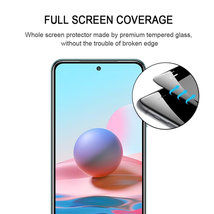 For Xiaomi Redmi Note 10 Full Glue Full Cover Screen Protector Tempered Glass Film -  by buy2fix | Online Shopping UK | buy2fix