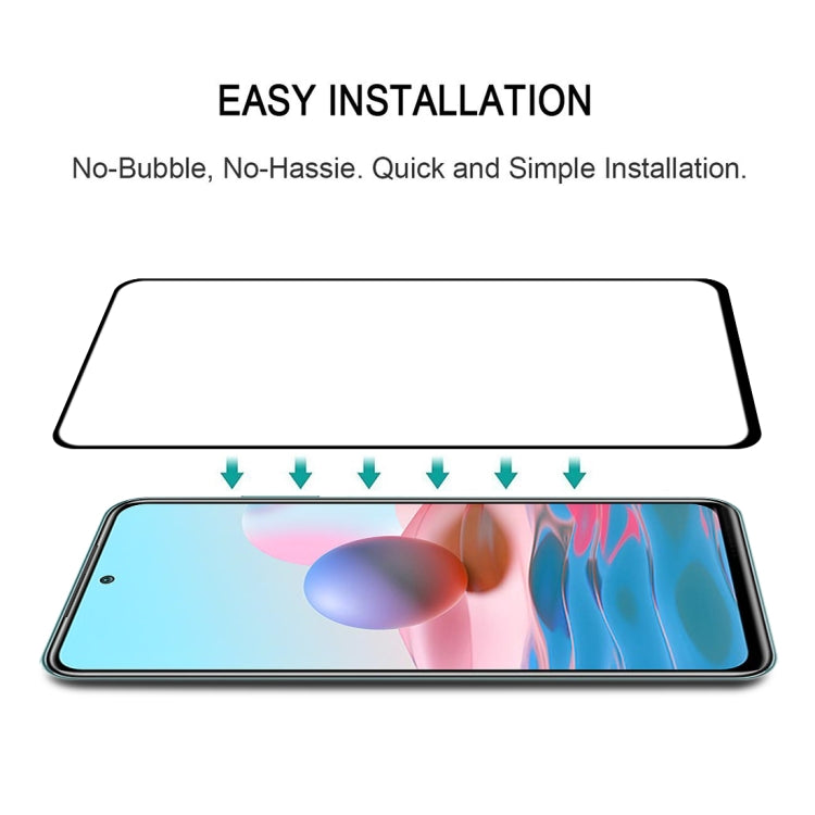 For Xiaomi Redmi Note 10 Full Glue Full Cover Screen Protector Tempered Glass Film -  by buy2fix | Online Shopping UK | buy2fix
