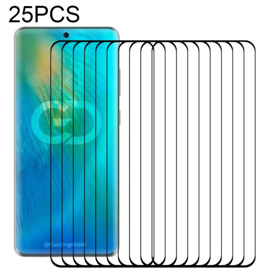 For Huawei P50 Pro+ 25 PCS 3D Curved Edge Full Screen Tempered Glass Film(Black) - Huawei Tempered Glass by buy2fix | Online Shopping UK | buy2fix