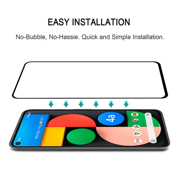 For Google Pixel 4a 5G Full Glue Full Cover Screen Protector Tempered Glass Film - Google Tempered Glass by buy2fix | Online Shopping UK | buy2fix
