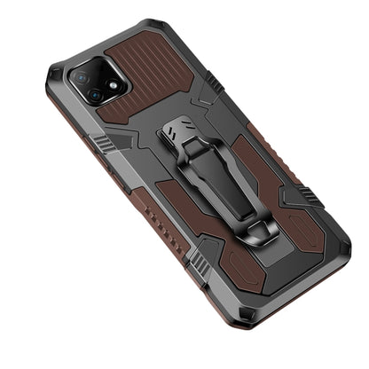 For OPPO Realme C21 / C20 Armor Warrior Shockproof PC + TPU Protective Case(Coffee) - Realme Cases by buy2fix | Online Shopping UK | buy2fix