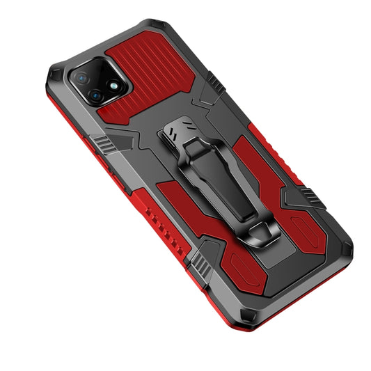 For OPPO Realme C21 / C20 Armor Warrior Shockproof PC + TPU Protective Case(Red) - Realme Cases by buy2fix | Online Shopping UK | buy2fix