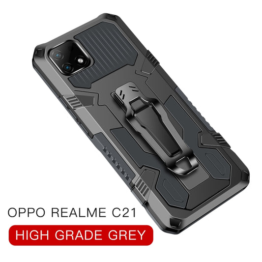 For OPPO Realme C21 / C20 Armor Warrior Shockproof PC + TPU Protective Case(Gray) - Realme Cases by buy2fix | Online Shopping UK | buy2fix