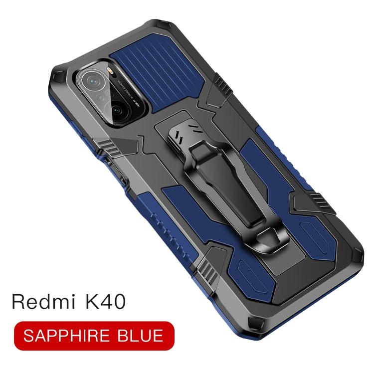 For Xiaomi Poco F3 Armor Warrior Shockproof PC + TPU Protective Case(Blue) - Xiaomi Cases by buy2fix | Online Shopping UK | buy2fix