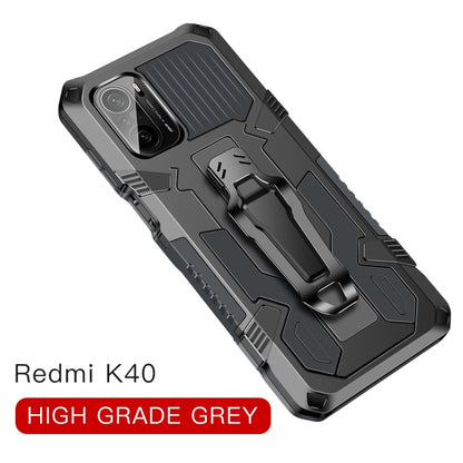 For Xiaomi Poco F3 Armor Warrior Shockproof PC + TPU Protective Case(Gray) - Xiaomi Cases by buy2fix | Online Shopping UK | buy2fix