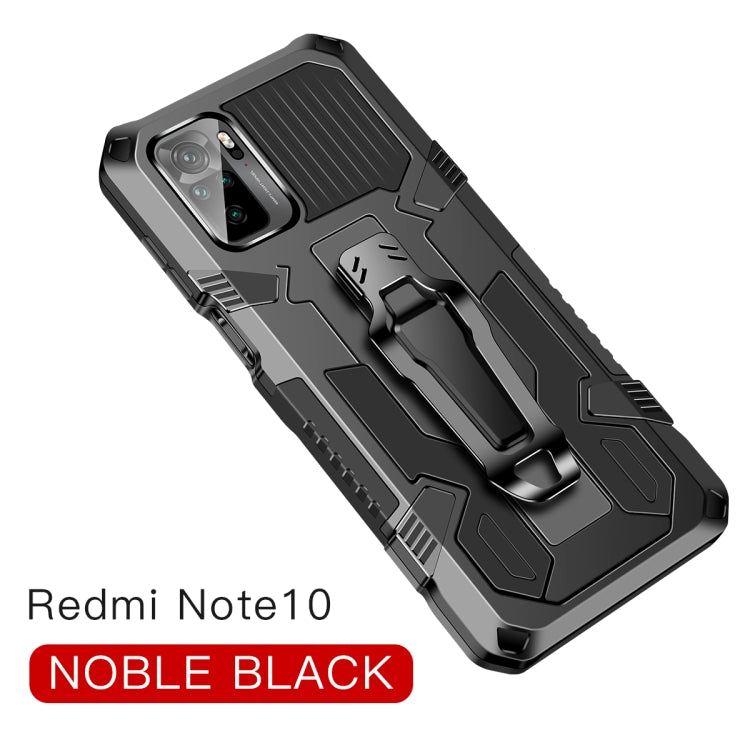For Xiaomi Redmi Note 10 / 10S Armor Warrior Shockproof PC + TPU Protective Case(Black) by buy2fix