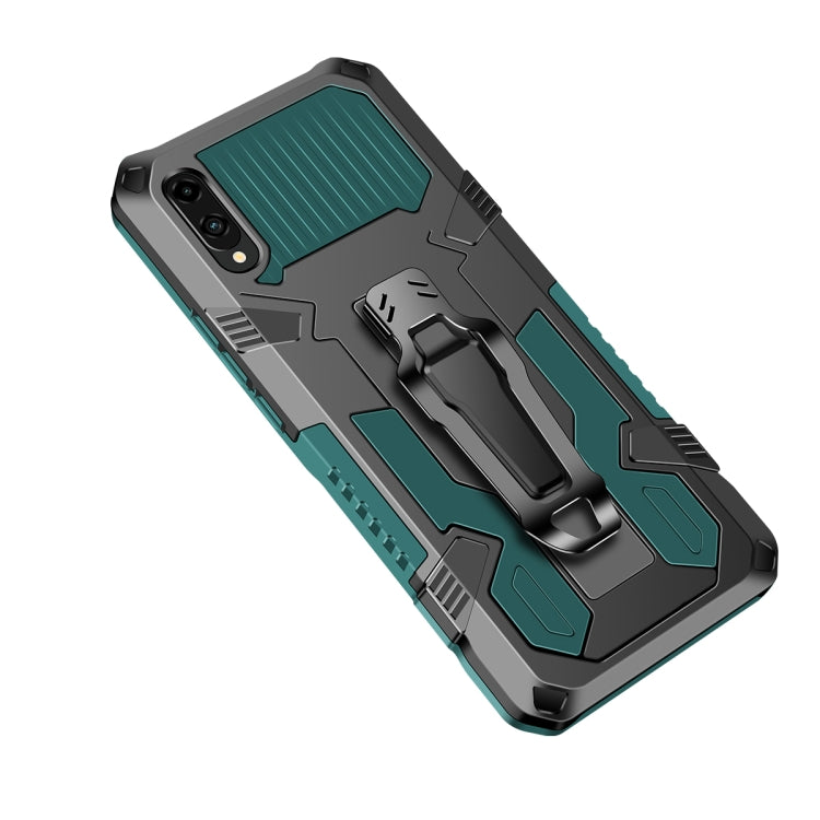 For Samsung Galaxy A02 / M02 Armor Warrior Shockproof PC + TPU Protective Case(Army Green) by buy2fix