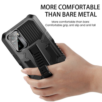 For Xiaomi Poco F3 Vanguard Warrior All Inclusive Double-color Shockproof TPU + PC Protective Case with Holder(Black) - Xiaomi Cases by buy2fix | Online Shopping UK | buy2fix