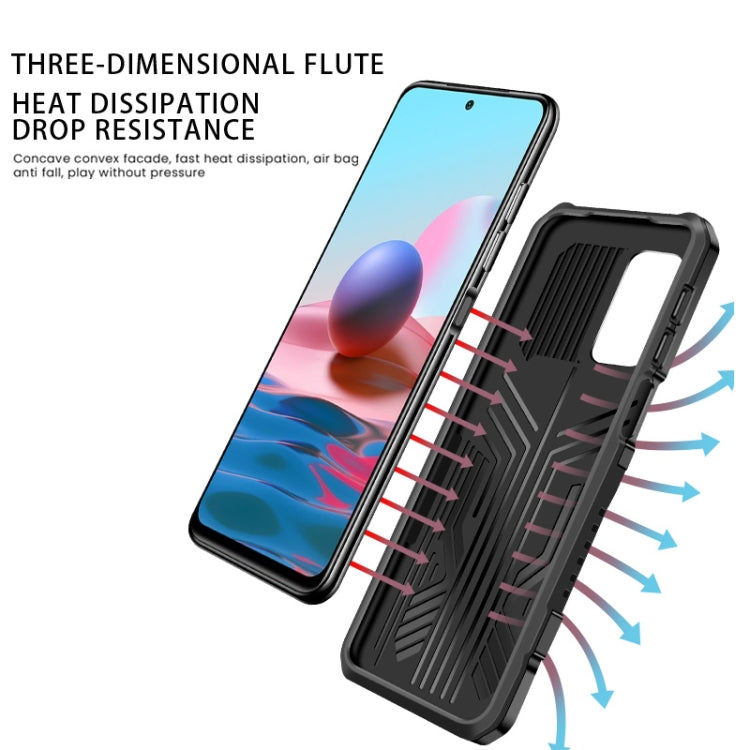 For Xiaomi Poco F3 Vanguard Warrior All Inclusive Double-color Shockproof TPU + PC Protective Case with Holder(Black) - Xiaomi Cases by buy2fix | Online Shopping UK | buy2fix
