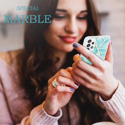 For Samsung Galaxy A72 5G / 4G 3D Electroplating Marble Pattern TPU Protective Case(Blue) by buy2fix