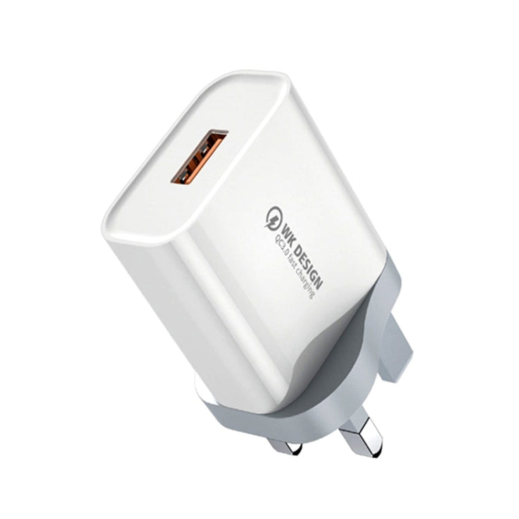 WK WP-U57 18W Speed QC3.0 Fast Charger + USB to Type-C / USB-C Data Cable, Plug Type:UK Plug - USB Charger by WK | Online Shopping UK | buy2fix