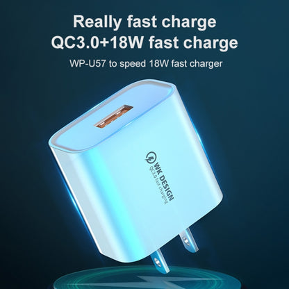 WK WP-U57 18W Speed QC3.0 Fast Charger + USB to Type-C / USB-C Data Cable, Plug Type:UK Plug - USB Charger by WK | Online Shopping UK | buy2fix
