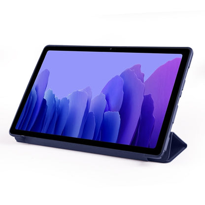 For Samsung Galaxy A7 10.4 (2020) T500 3-folding Horizontal Flip Honeycomb TPU Shockproof + PU Leather Case with Holder(Dark Blue) - Other Galaxy Tab PC by buy2fix | Online Shopping UK | buy2fix
