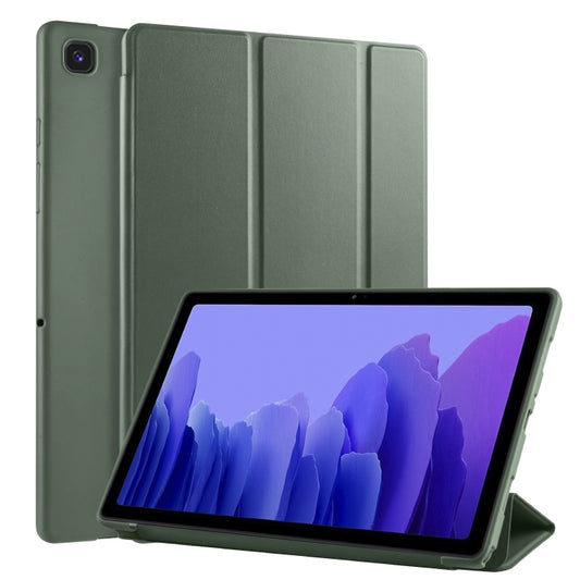 For Samsung Galaxy A7 10.4 (2020) T500 3-folding Horizontal Flip Honeycomb TPU Shockproof + PU Leather Case with Holder(Green) - Other Galaxy Tab PC by buy2fix | Online Shopping UK | buy2fix