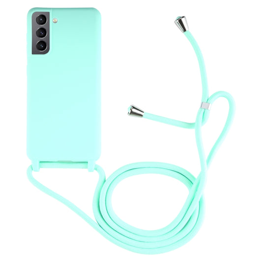 For Samsung Galaxy S21 5G Candy Colors TPU Protective Case with Lanyard(Mint Green) - Galaxy S21 5G Cases by buy2fix | Online Shopping UK | buy2fix