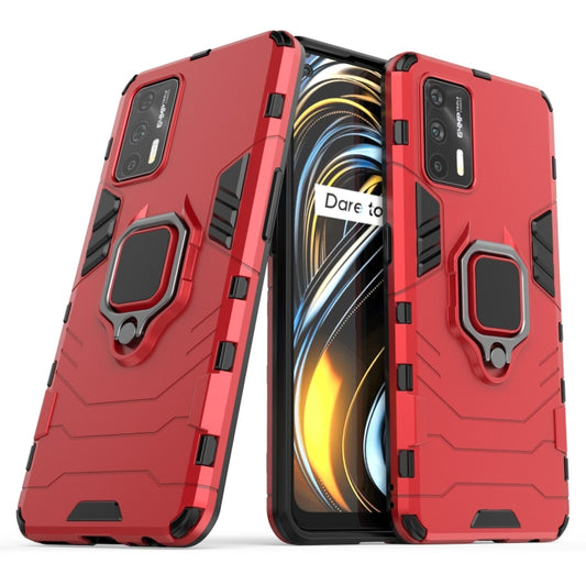 For OPPO Realme GT 5G PC + TPU Shockproof Protective Case with Magnetic Ring Holder(Red) - Realme Cases by buy2fix | Online Shopping UK | buy2fix