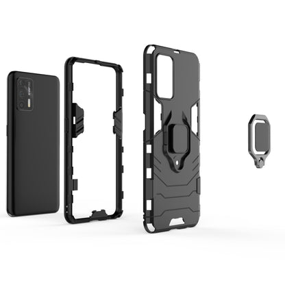 For OPPO Realme GT 5G PC + TPU Shockproof Protective Case with Magnetic Ring Holder(Navy Blue) - Realme Cases by buy2fix | Online Shopping UK | buy2fix
