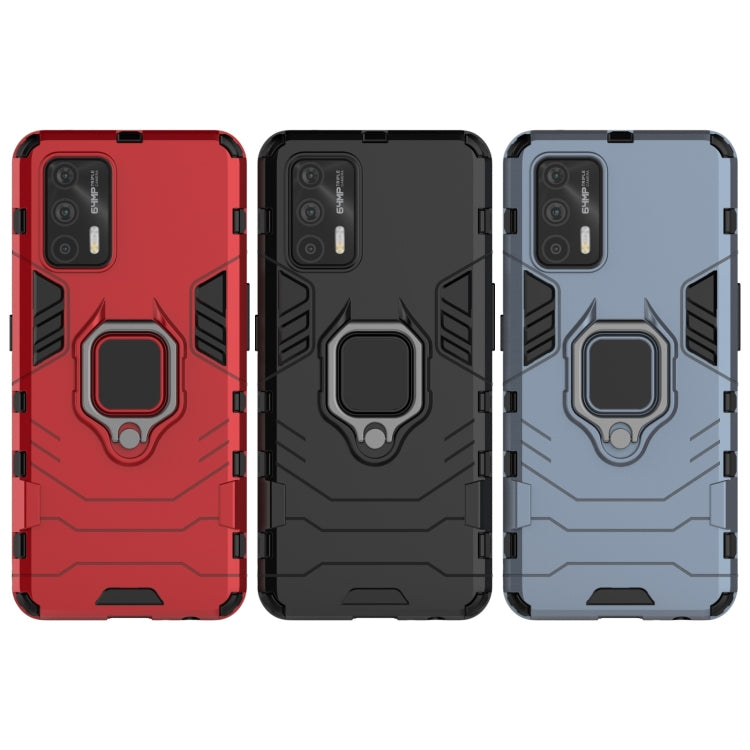 For OPPO Realme GT 5G PC + TPU Shockproof Protective Case with Magnetic Ring Holder(Navy Blue) - Realme Cases by buy2fix | Online Shopping UK | buy2fix