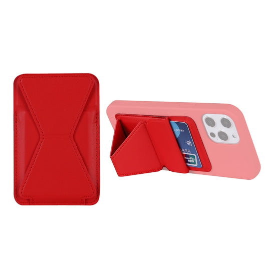 Magsafing Magnetic Folding Stand Leather Wallet Snap-On Card Holder Case Bag for iPhone 12 mini, iPhone 12, iPhone 12 Pro, iPhone 12 Pro Max(Red) - iPhone 12 Pro Max Cases by buy2fix | Online Shopping UK | buy2fix