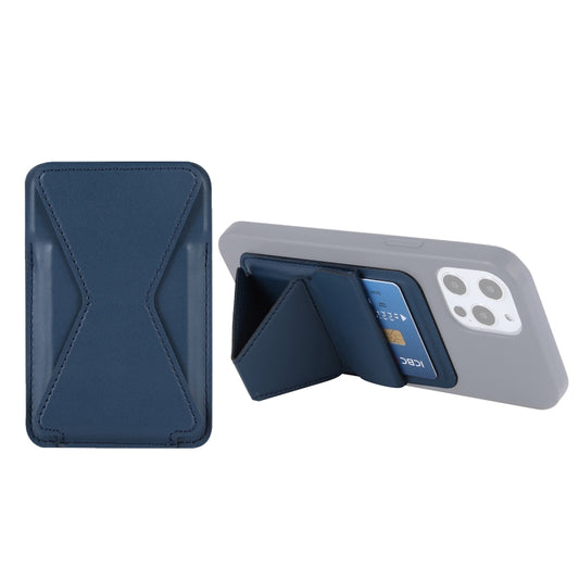 Magsafing Magnetic Folding Stand Leather Wallet Snap-On Card Holder Case Bag for iPhone 12 mini, iPhone 12, iPhone 12 Pro, iPhone 12 Pro Max(Dark Blue) - iPhone 12 Pro Max Cases by buy2fix | Online Shopping UK | buy2fix