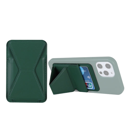 Magsafing Magnetic Folding Stand Leather Wallet Snap-On Card Holder Case Bag for iPhone 12 mini, iPhone 12, iPhone 12 Pro, iPhone 12 Pro Max(Green) - iPhone 12 Pro Max Cases by buy2fix | Online Shopping UK | buy2fix