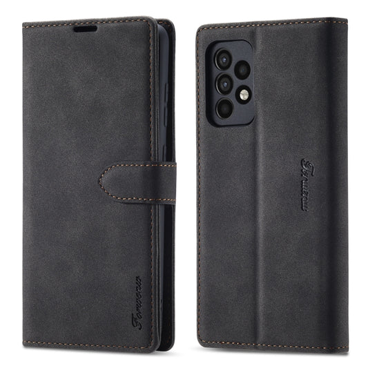 For Samsung Galaxy A52 5G/4G Forwenw F1 Series Matte Strong Magnetism Horizontal Flip Leather Case with Holder & Card Slots & Wallet & Photo Frame(Black) - Galaxy Phone Cases by Forwenw | Online Shopping UK | buy2fix