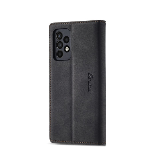 For Samsung Galaxy A52 5G/4G Forwenw F1 Series Matte Strong Magnetism Horizontal Flip Leather Case with Holder & Card Slots & Wallet & Photo Frame(Black) - Galaxy Phone Cases by Forwenw | Online Shopping UK | buy2fix