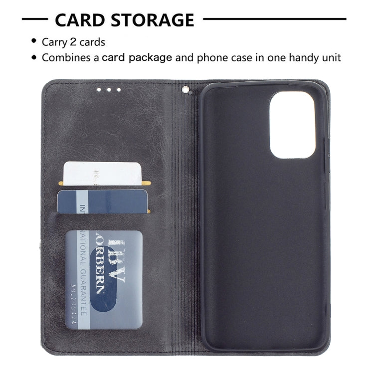 For Xiaomi Redmi Note 10 4G / Note 10s Rhombus Texture Horizontal Flip Magnetic Leather Case with Holder & Card Slots(Black) - Xiaomi Cases by buy2fix | Online Shopping UK | buy2fix