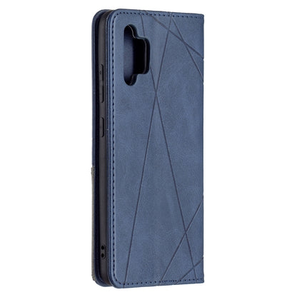 For Samsung Galaxy A32 4G Rhombus Texture Horizontal Flip Magnetic Leather Case with Holder & Card Slots(Blue) by buy2fix
